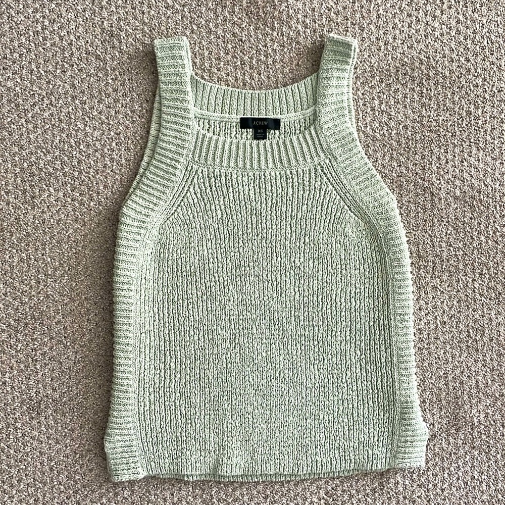 J. Crew Sage Green Knit Tank Top